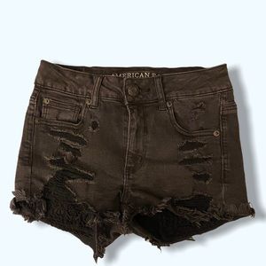 American Eagle black high rise shortie